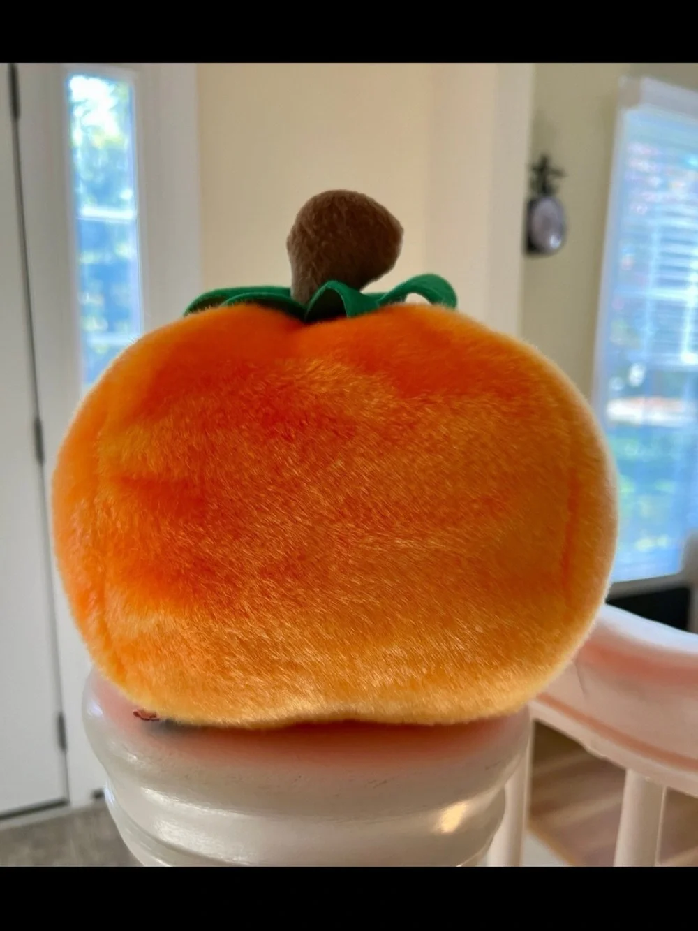 TY 2004 Classic Halloween GOURDIN Pumpkin 7” Plush Toy